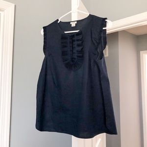 NWOT J Crew Navy Blouse Size 10